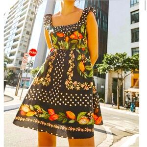 NEW Farm Rio Cocoa Paradise Floral Mini Dress Medium
